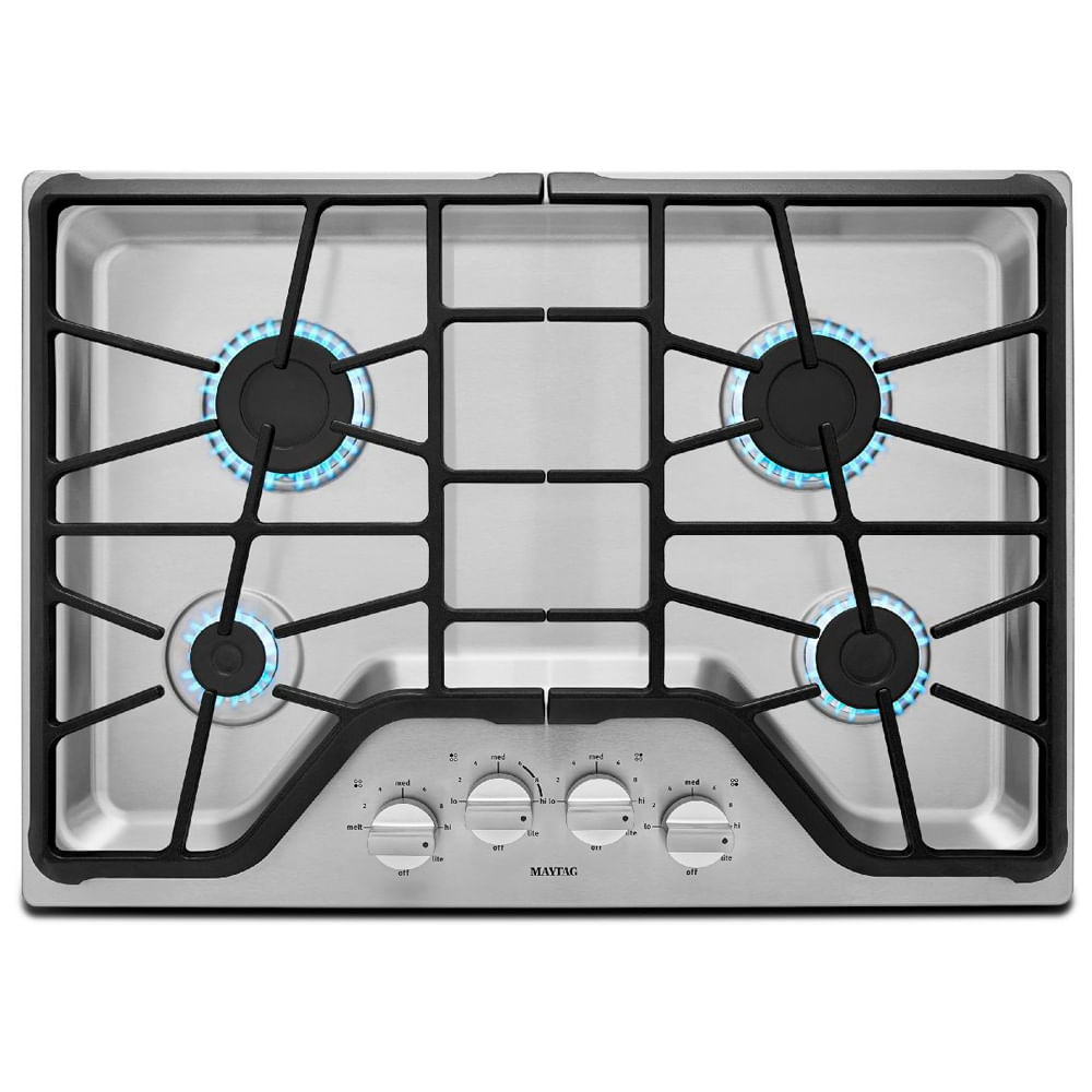 Cocina empotrable 4 quemadores a gas 76 cm (30") MGC7430DS Maytag