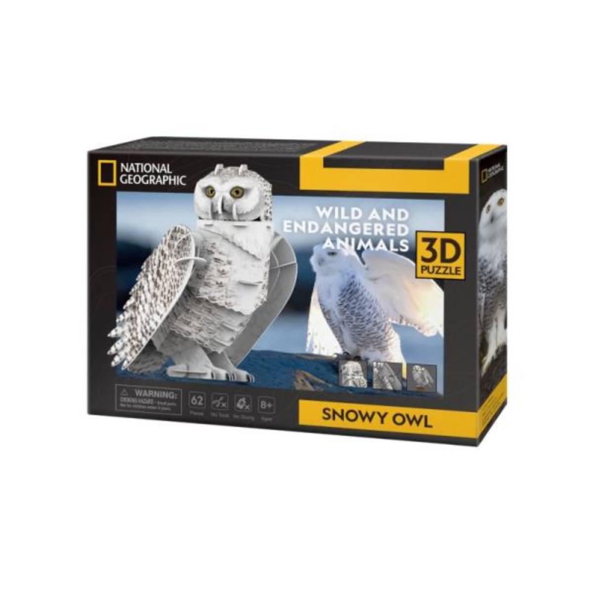 Rompecabezas 3D Snowy Owl 62 pcs