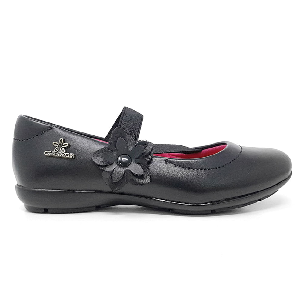 Zapato de vestir escolar Golden Tag negro para niña