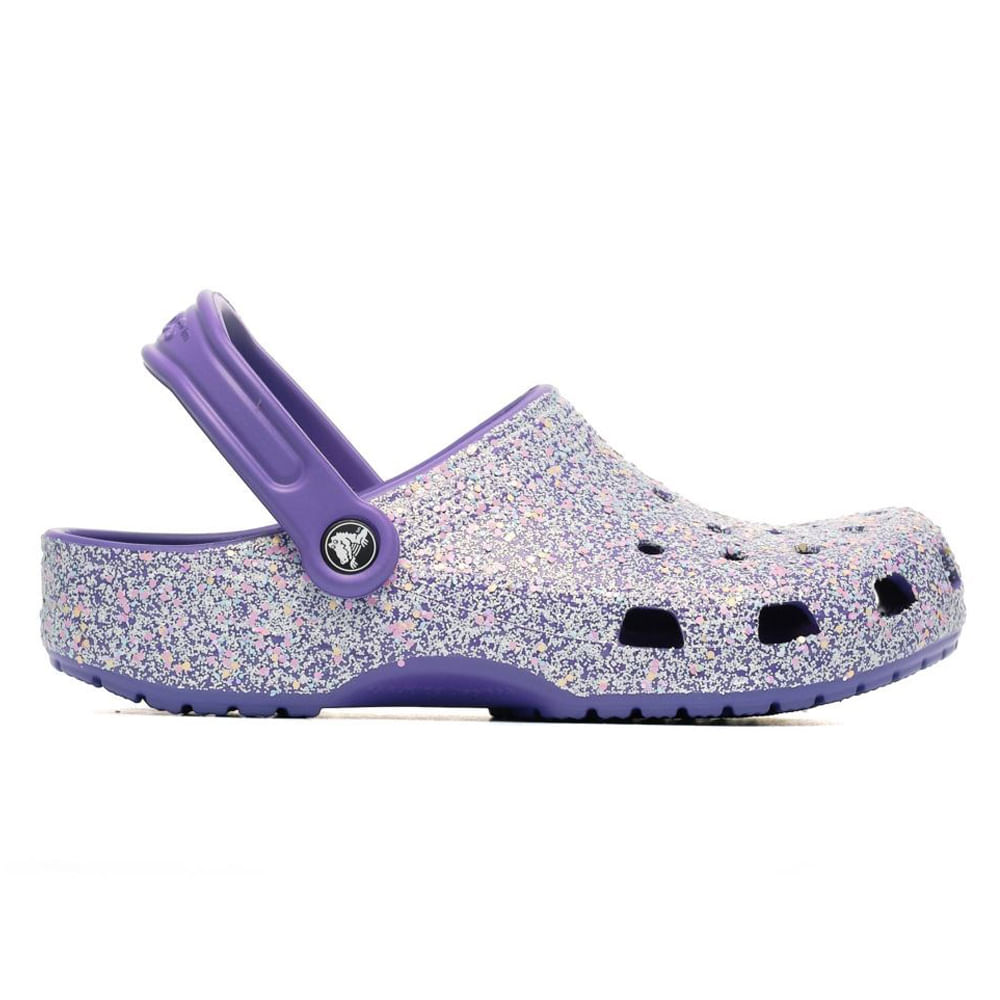 Crocs Clásico Clog morado/glitter para niña