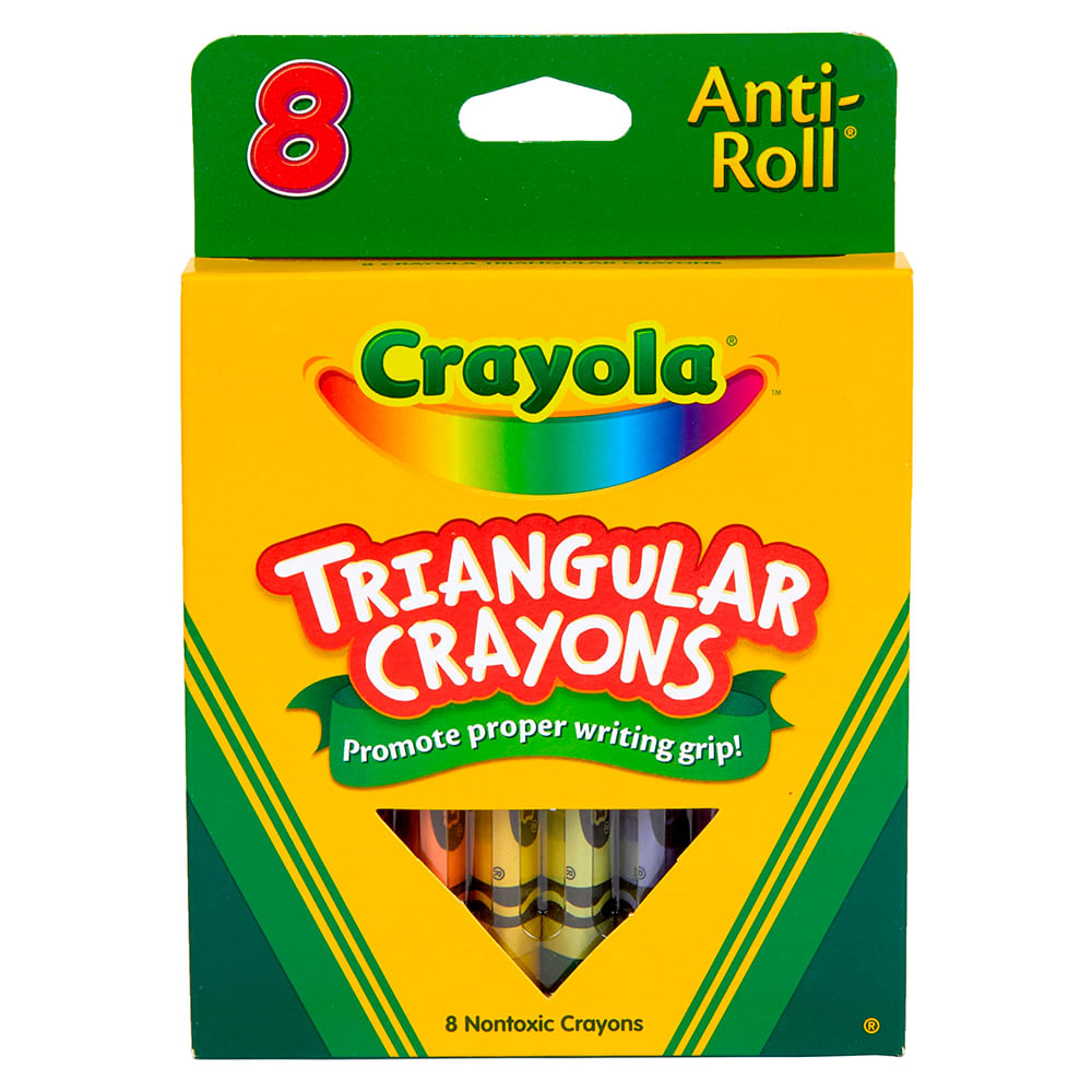 Crayón de cera triangular caja 8und