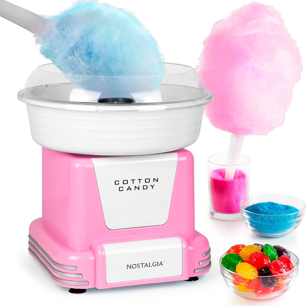 Máquina para hacer algodón de azúcar rosada