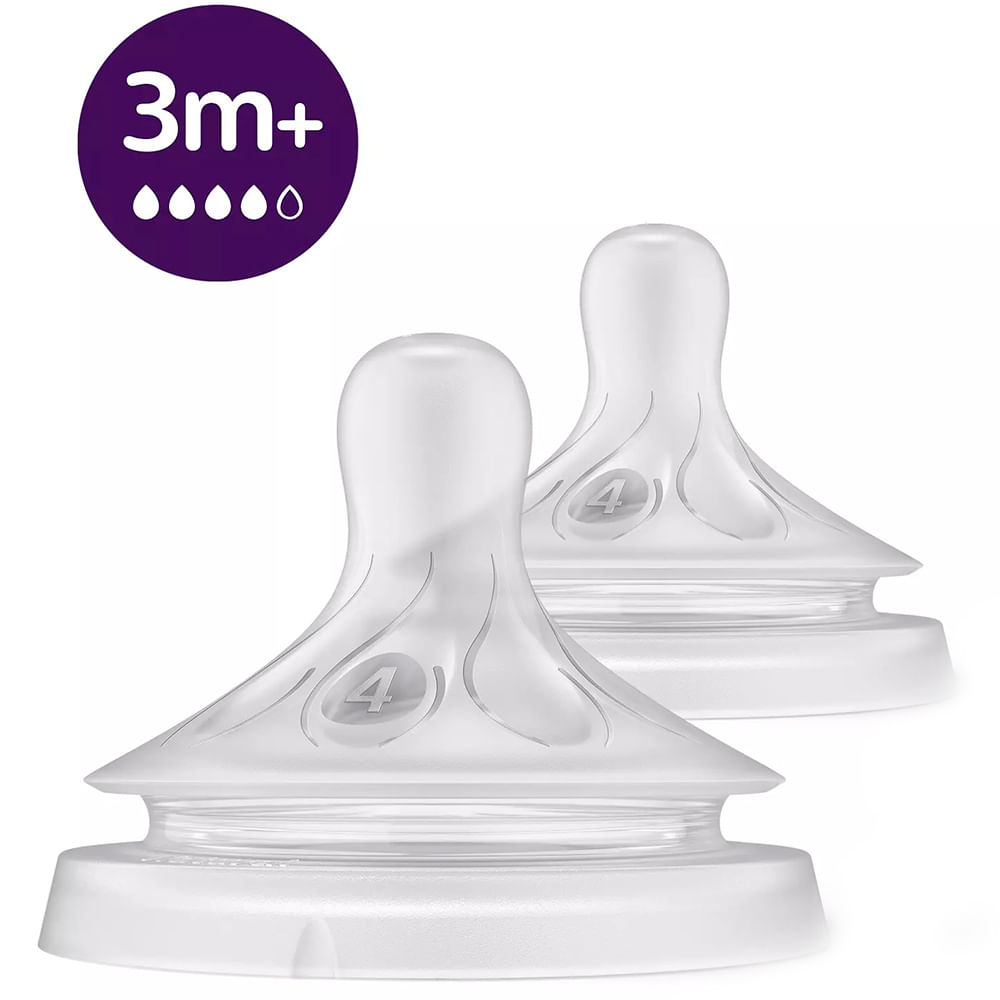 Set de 2 biberones flujo rápido flow 4 3M+