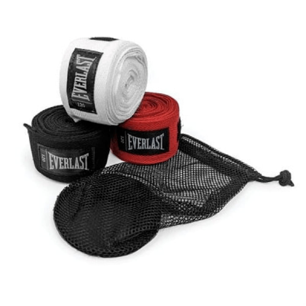 Juego de 3 vendas everlast 120" black/whithe/red
