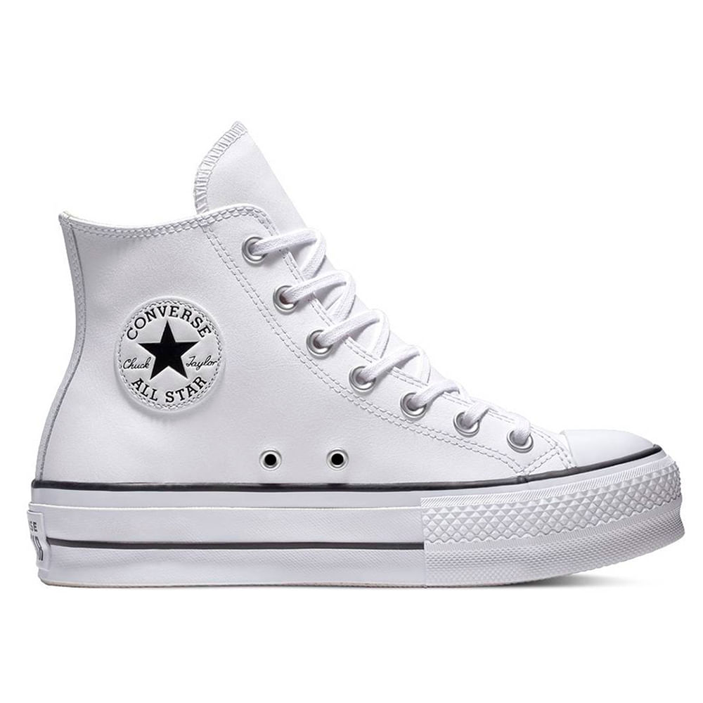 Zapato deportivo casual converse chuck taylor all star lift color blanco para mujer