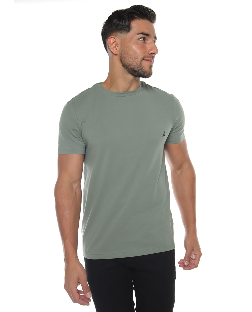 Nautica Camiseta básica gris para hombre