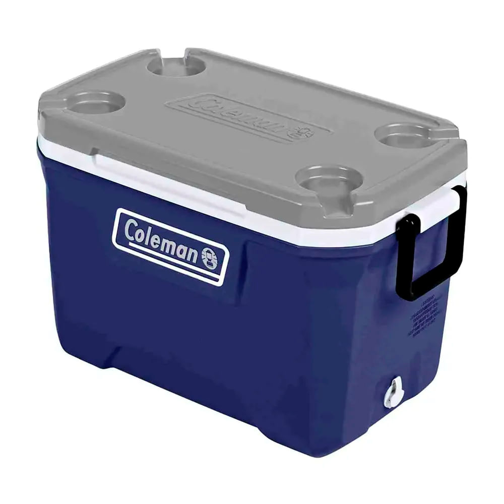 Hielera de 49.21 Litros (52 qt) 316 series color azul con tapa gris coleman