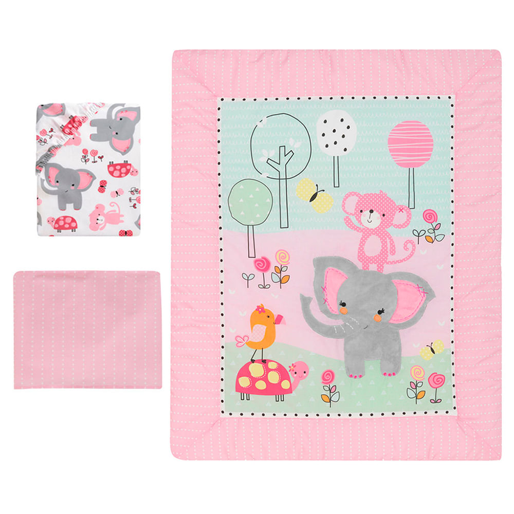 Set de edredón, forro para colchón y faldón twinkle toes