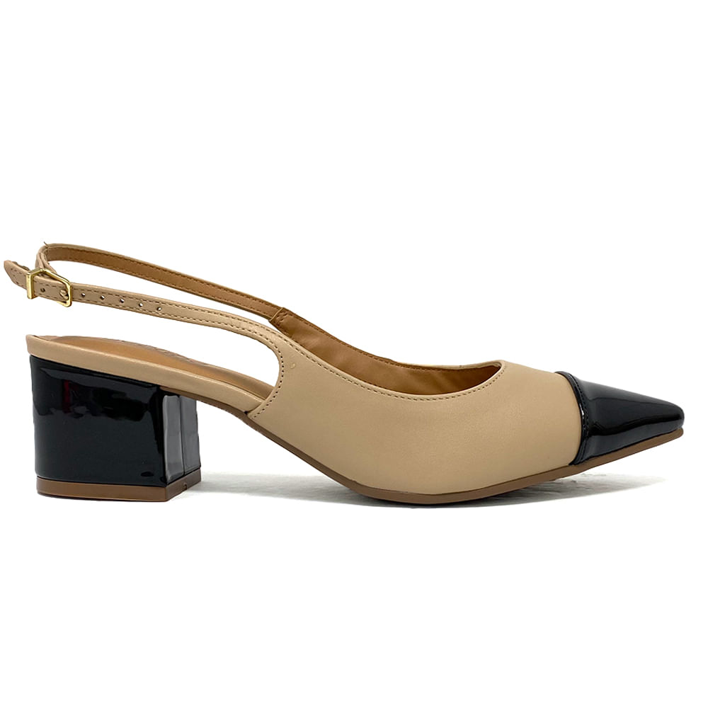 Zapato de vestir Sabrina color beige/negro para mujer