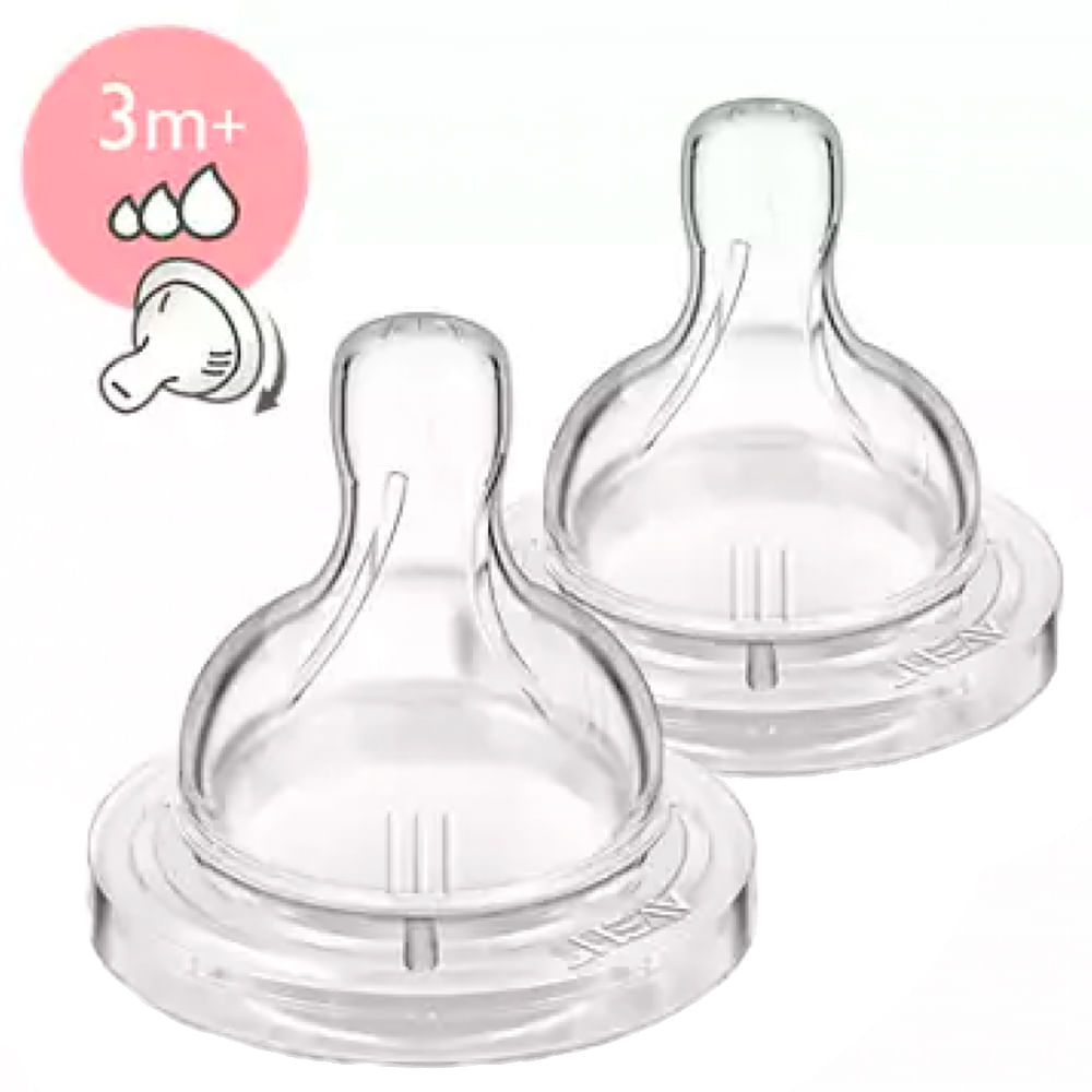Set de 2 biberones flujo rápido 6M+