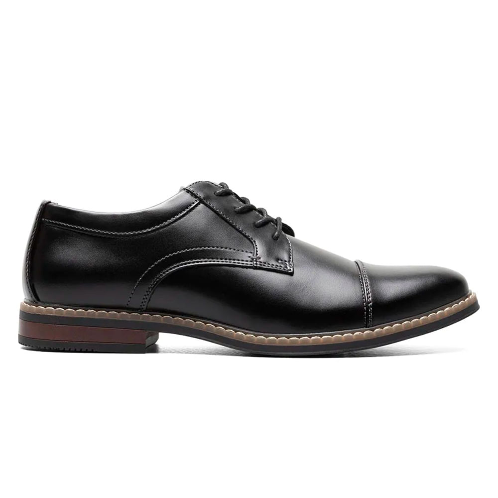 Zapato de vestir Nunn Bush Cap Toe Oxford negro para hombre