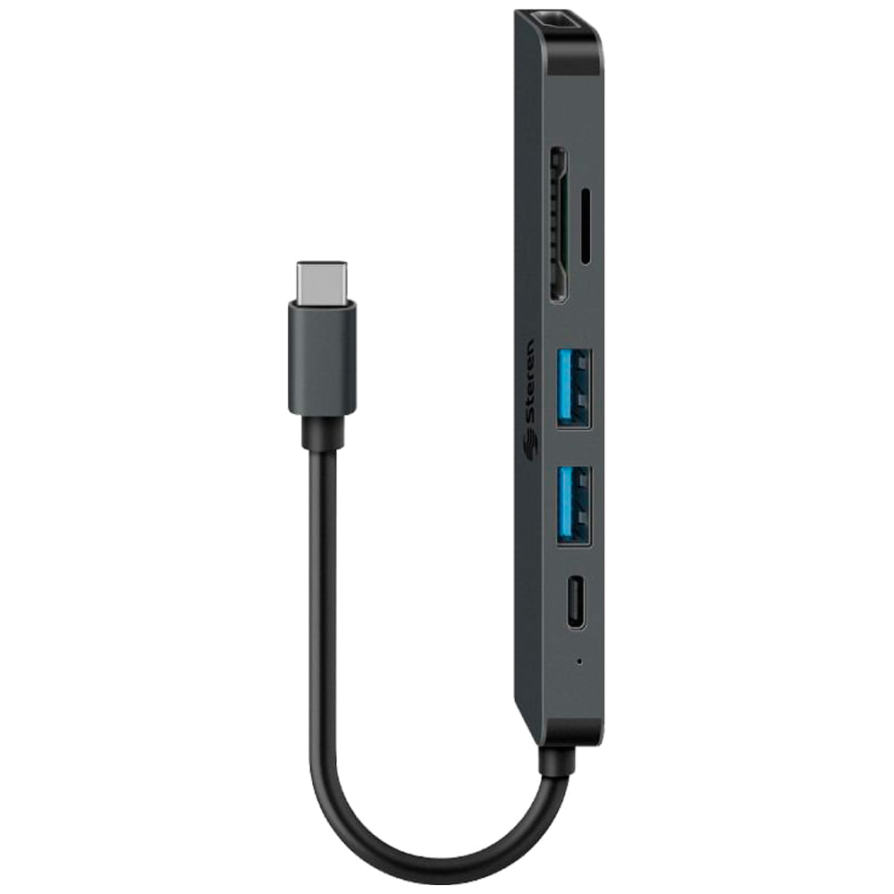 HUB tipo USB type-C de 6 puertos