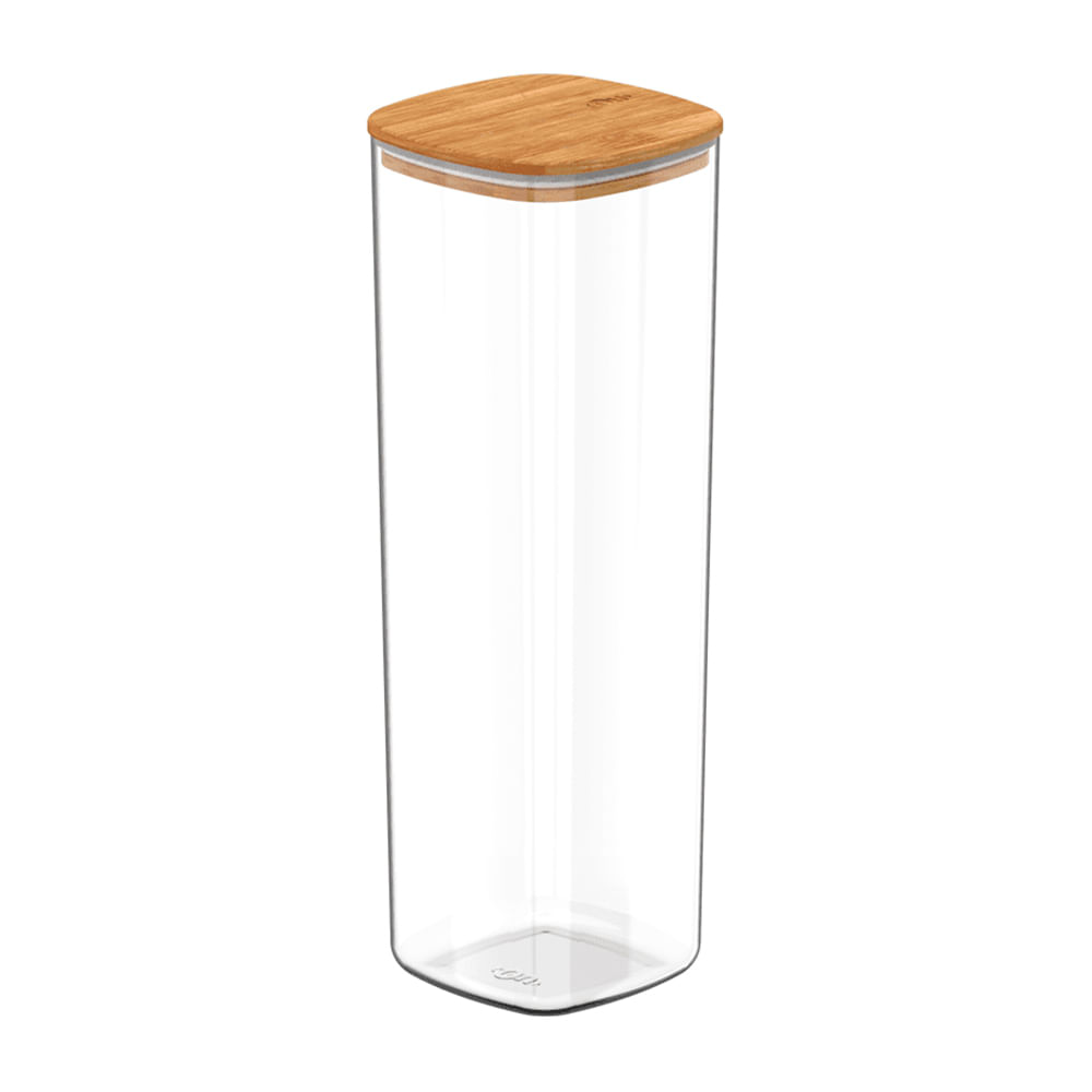 Canister con tapa de bambú hermético 2 litros