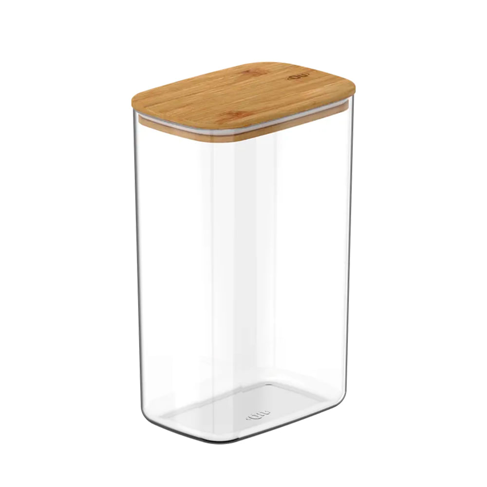Canister con tapa de bambú  hermético 2.3  litros