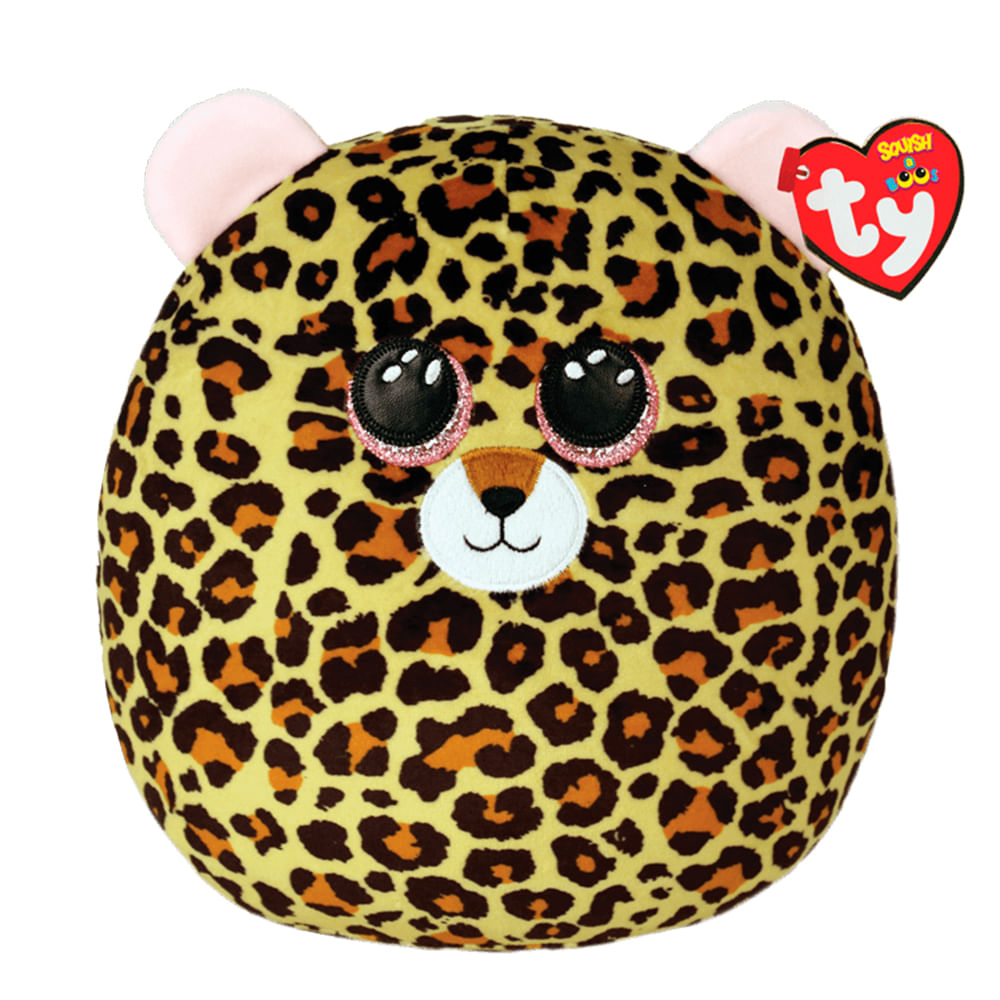 Ty squishaboos livvie leopardo 25.4 cm