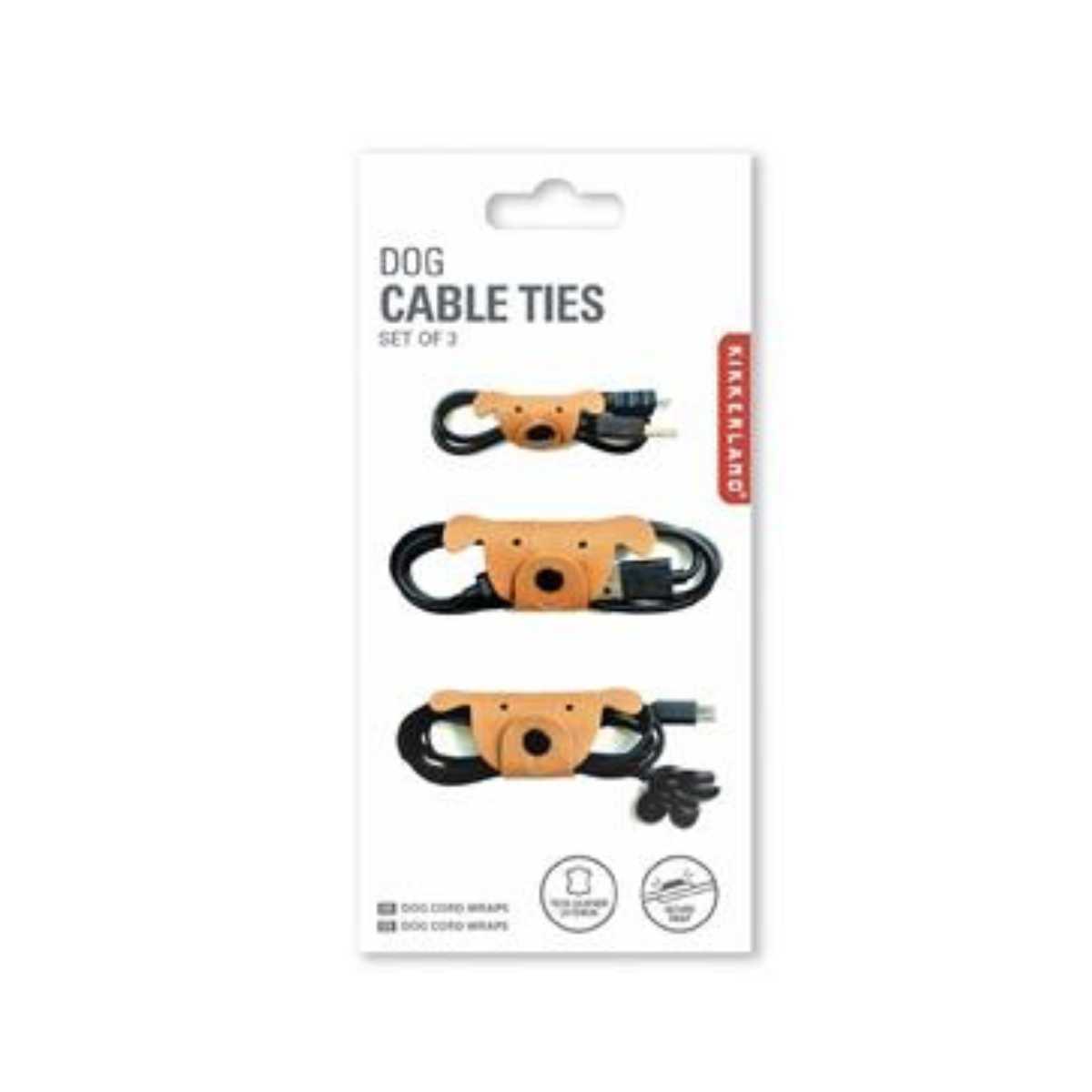 Organizador de cables dog cable ties set of 3