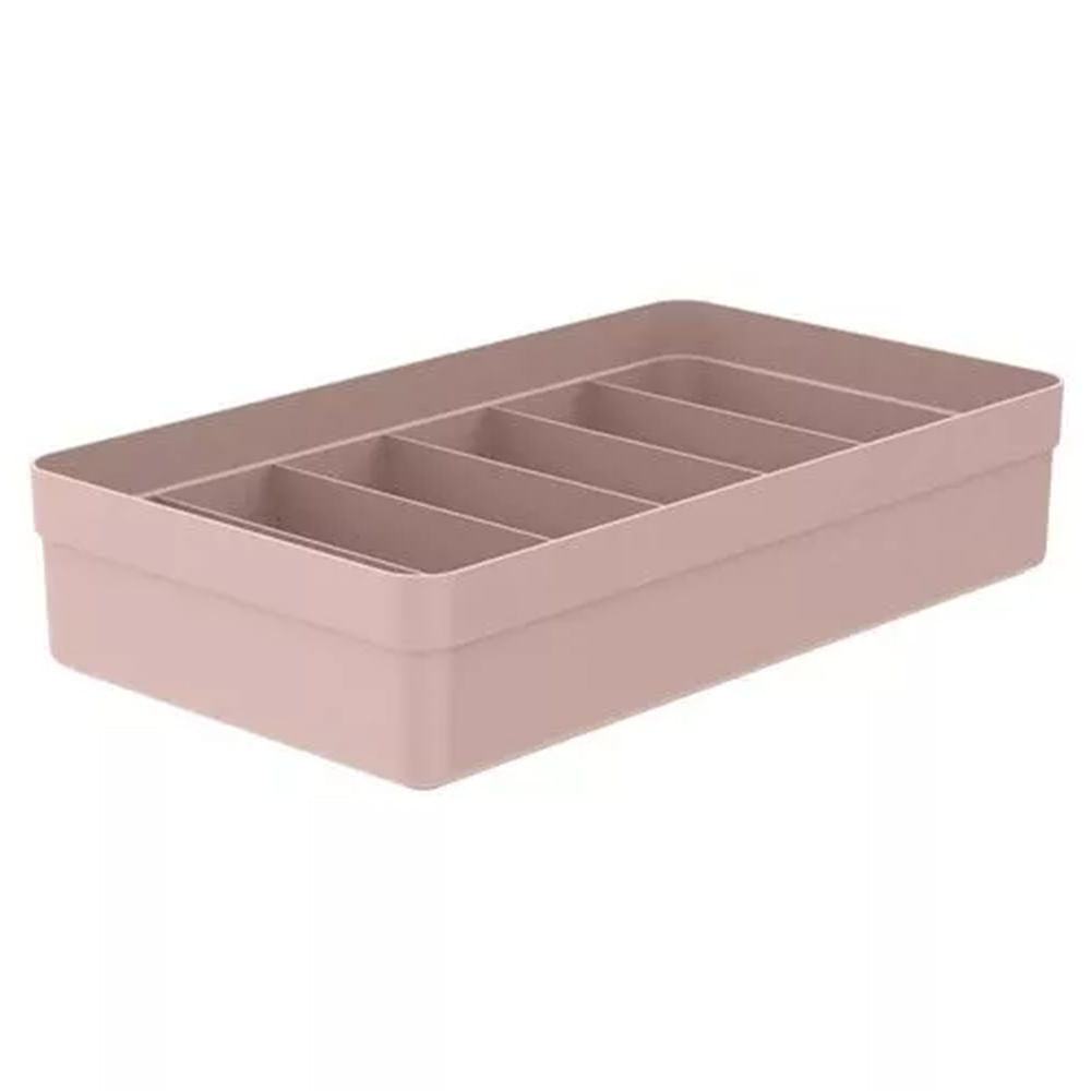 Organizador rosado de plástico 7.5x20x34.6 cm