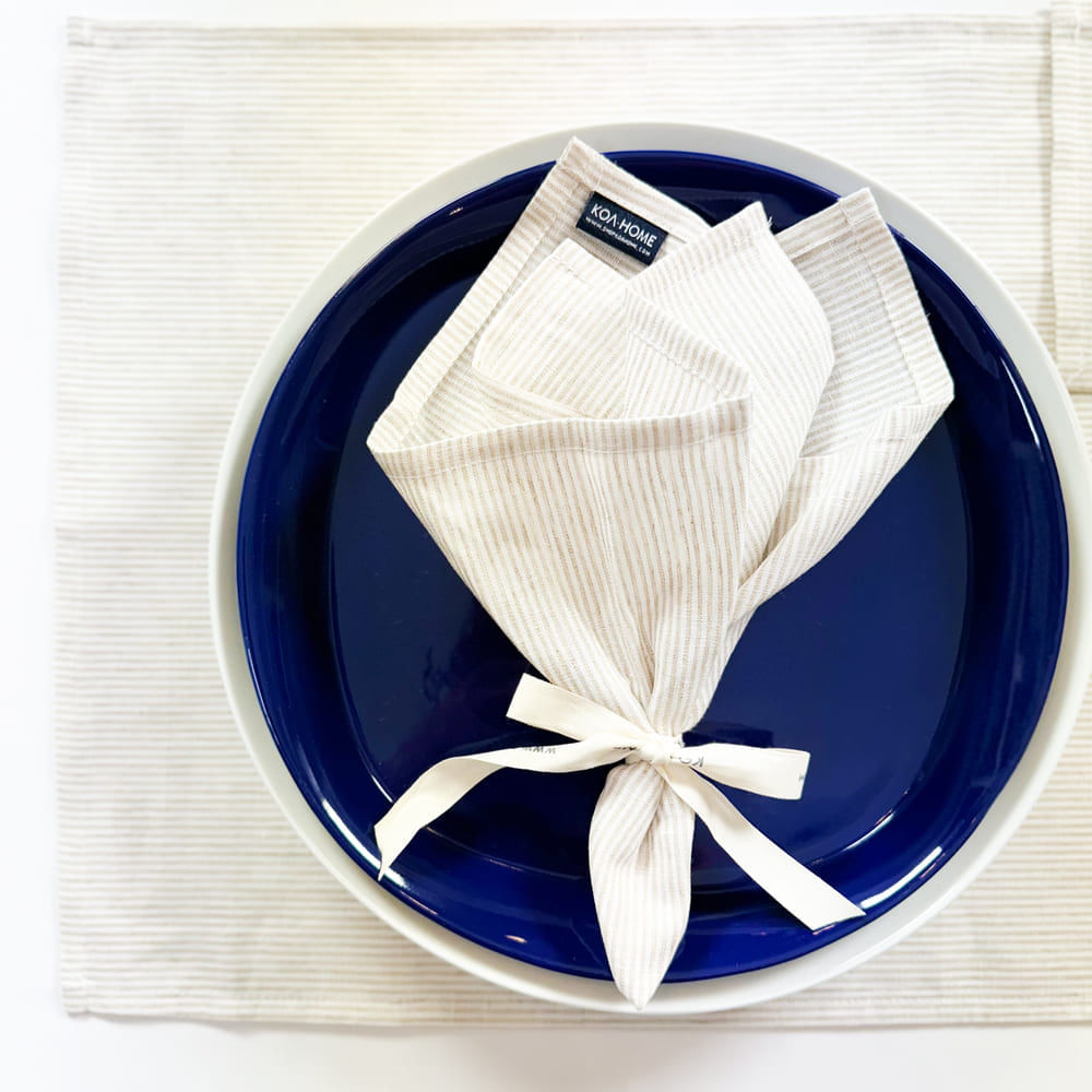 Set de Individuales de Mesa 100% Lino Orgánico 12 pcs