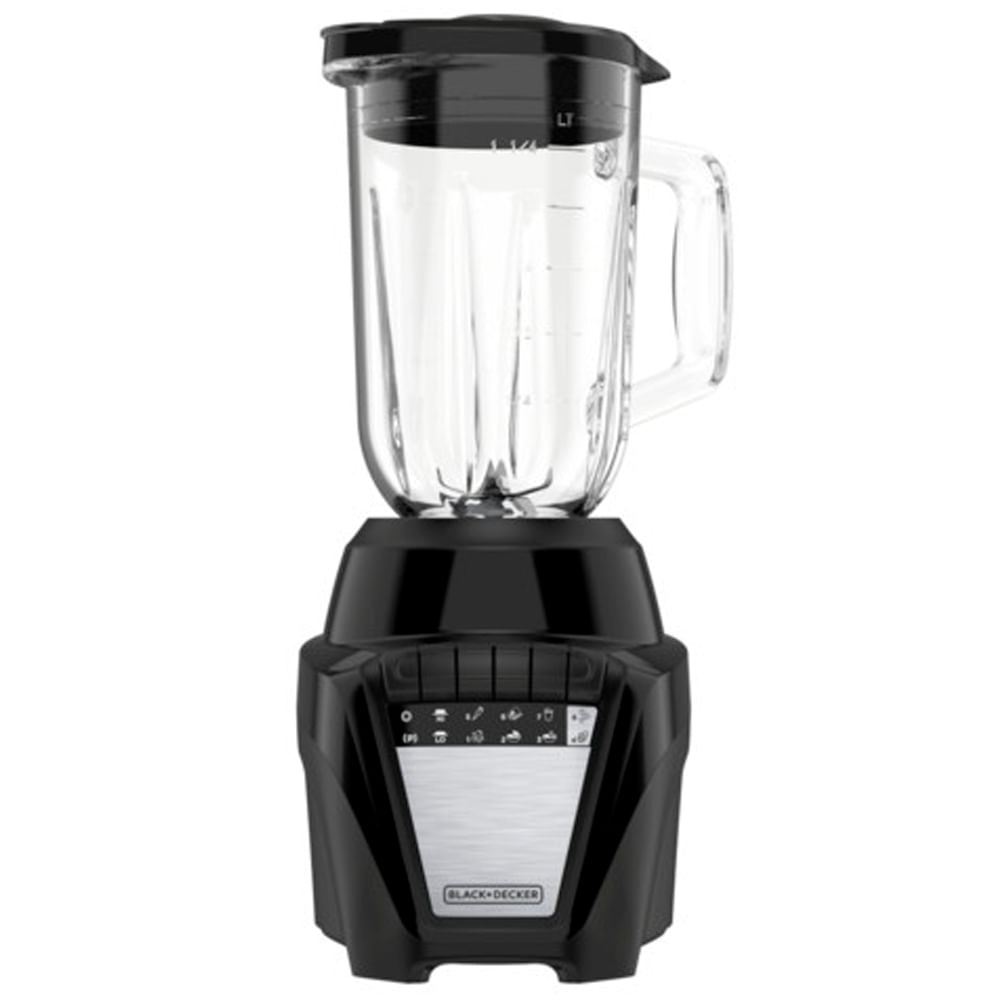 Licuadora Black & Decker ice crush jarra de vidrio 1.25l negra