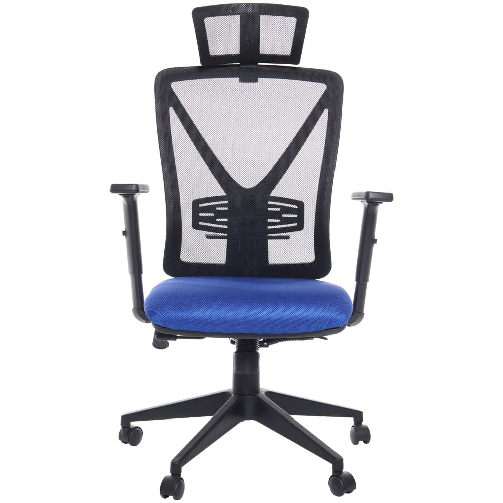 Silla ejecutiva - negra con azul