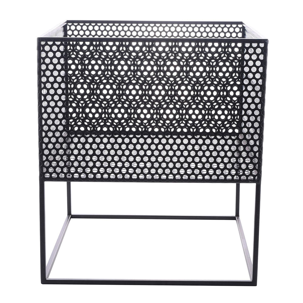 Porta maceta decorativo metálico 35x35x40 cm