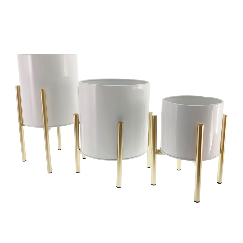 Juego de Porta maceta decorativo 13.5x13.5x26cm