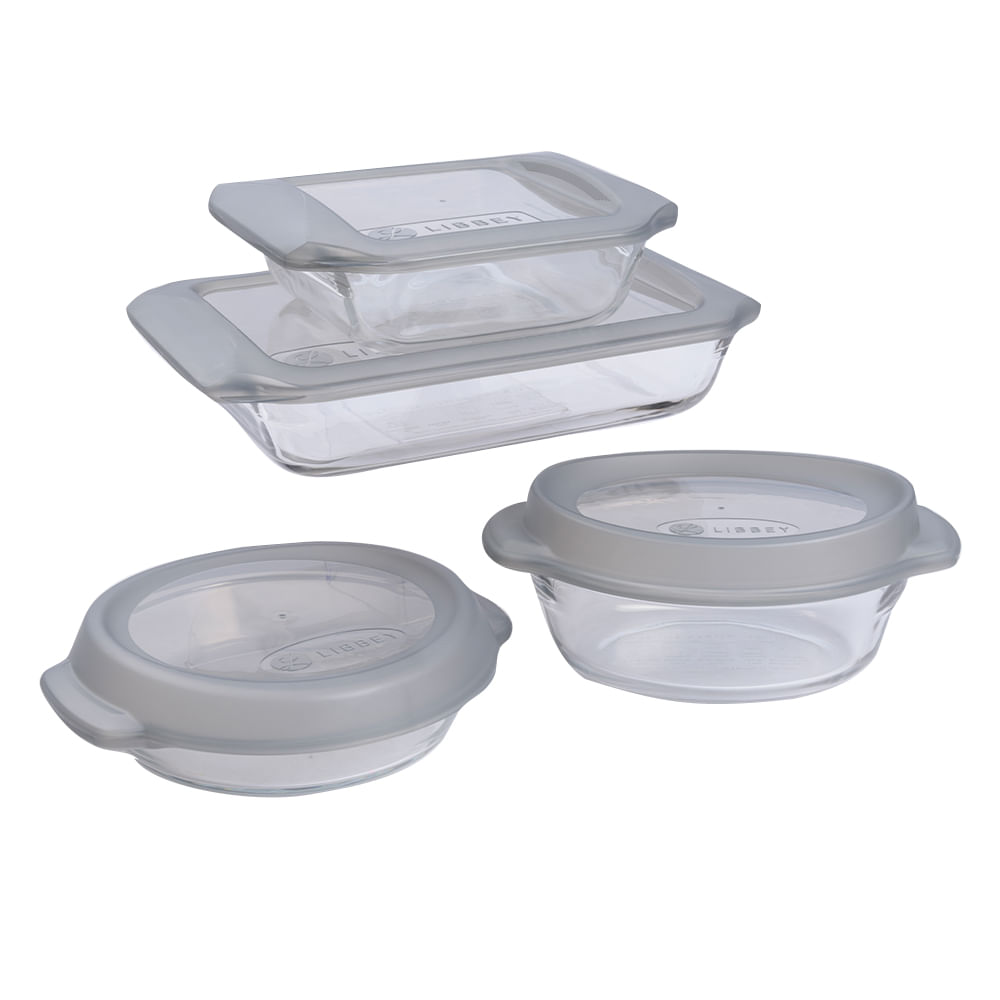 Set de ocho moldes para hornear con tapa