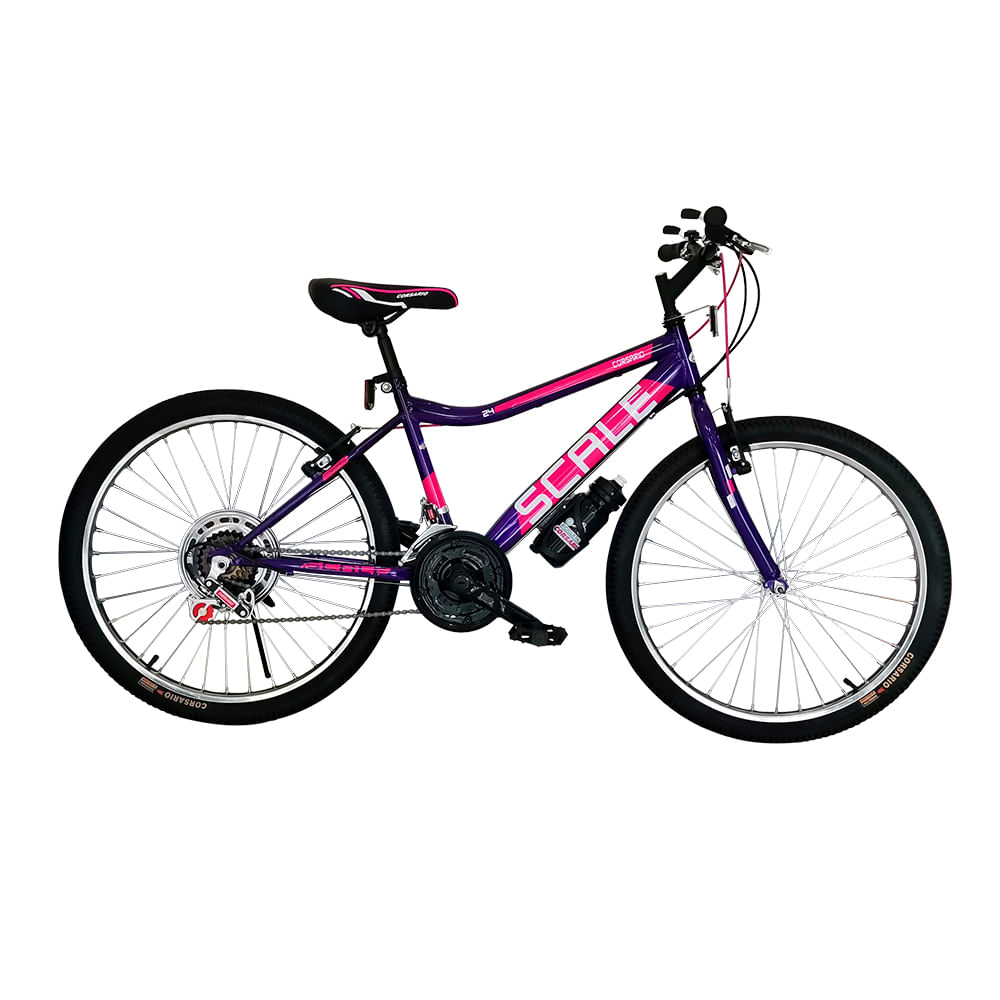 Bicicleta corsario mtb scale 18 velocidades rin 24 para dama