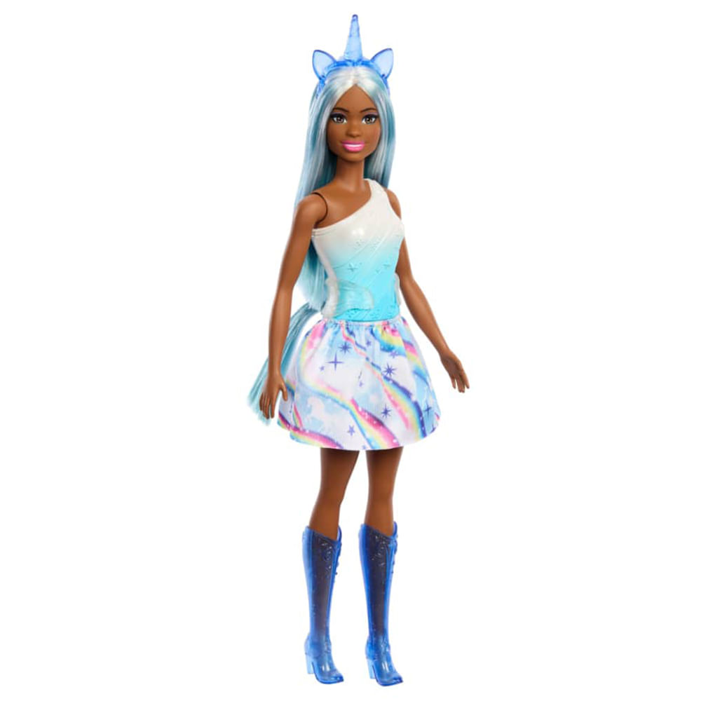 Barbie muñeca unicornio falda de ensueño azul fantasía