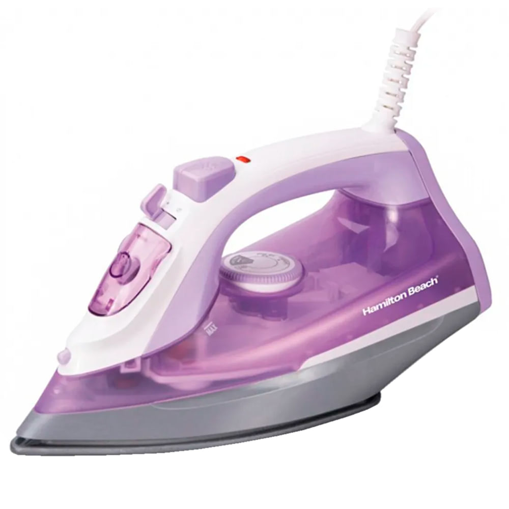 Plancha para ropa al vapor blanco lila