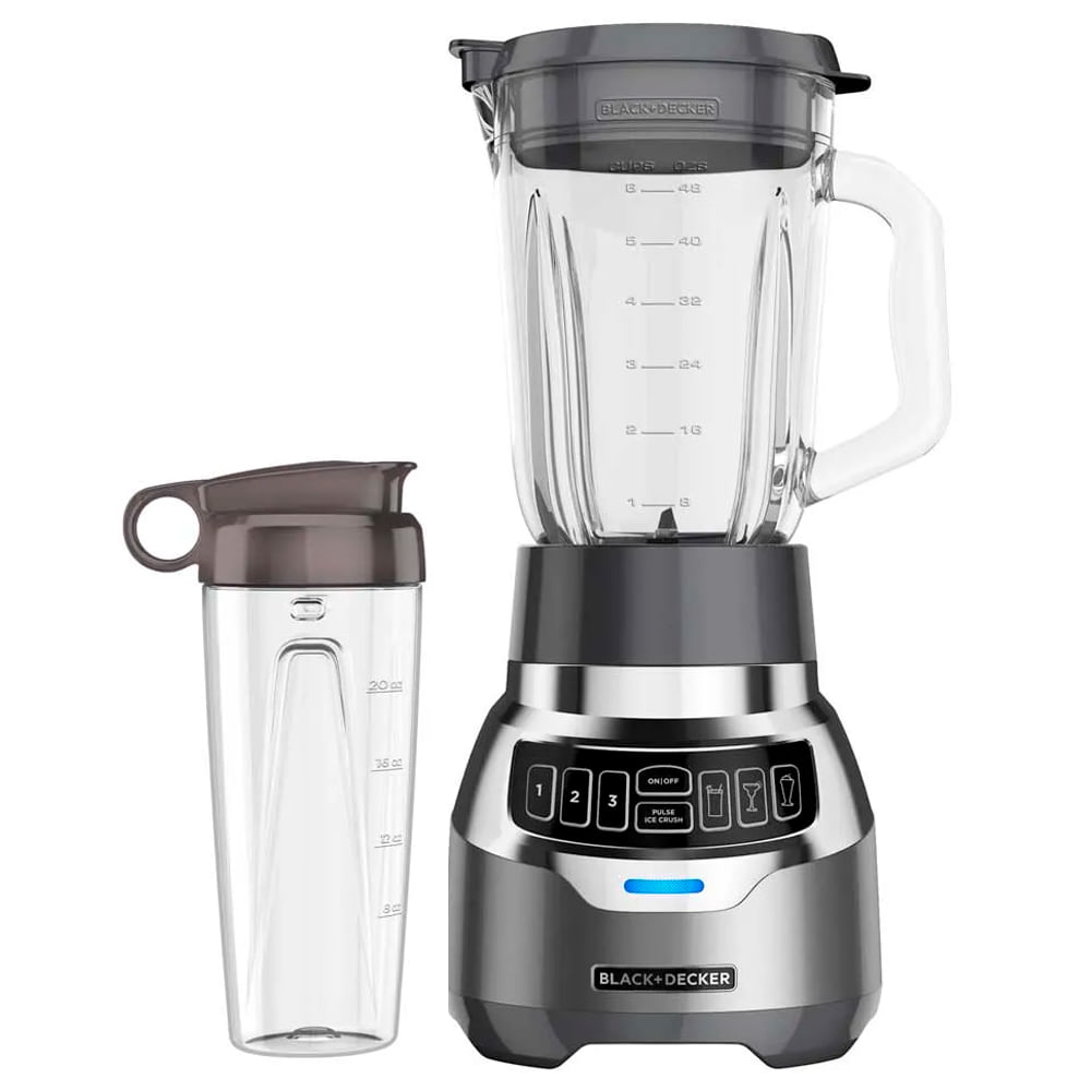 Licuadora jarra de vidrio 1.5lts + vaso portatil