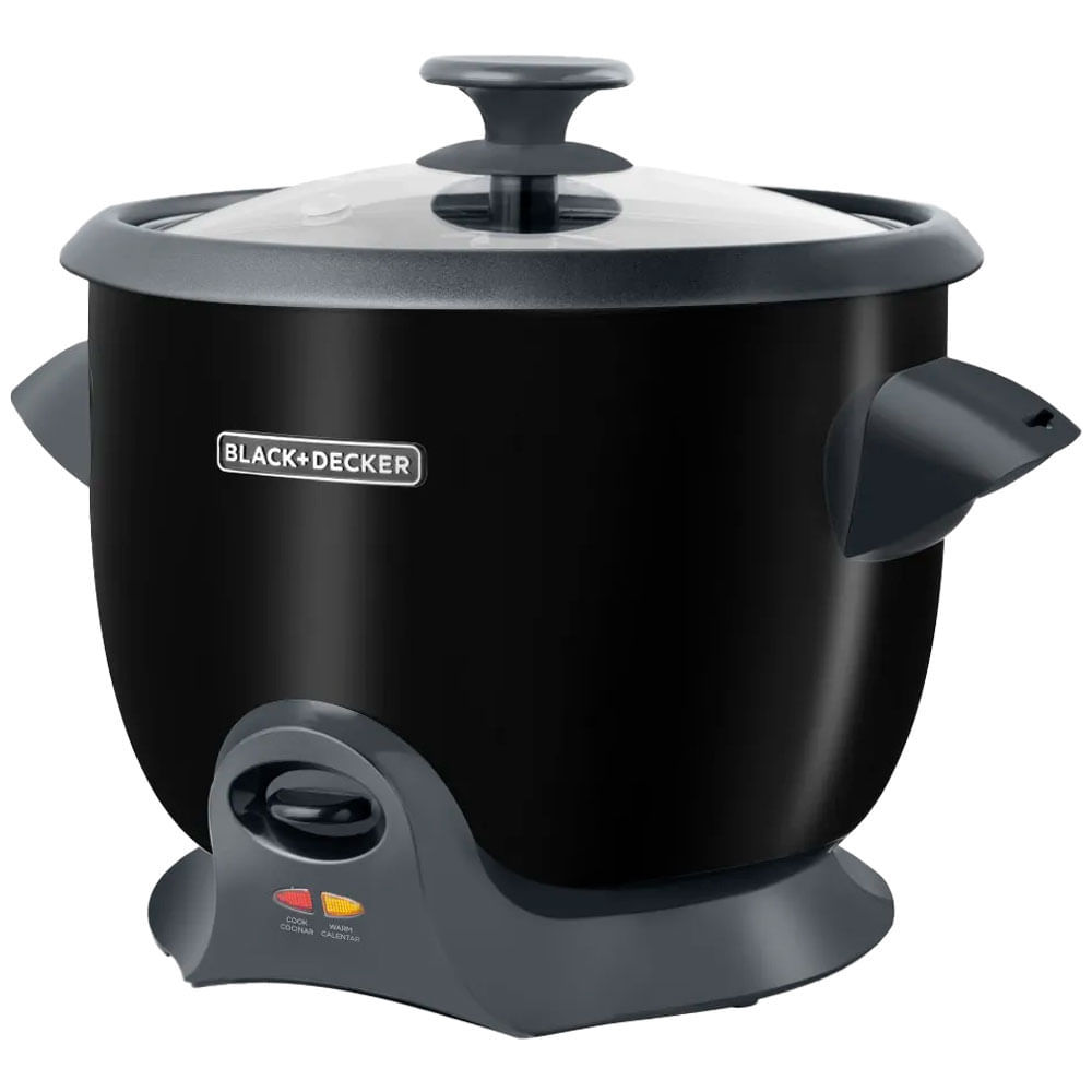 Olla arrocera automática negra de 20 tazas