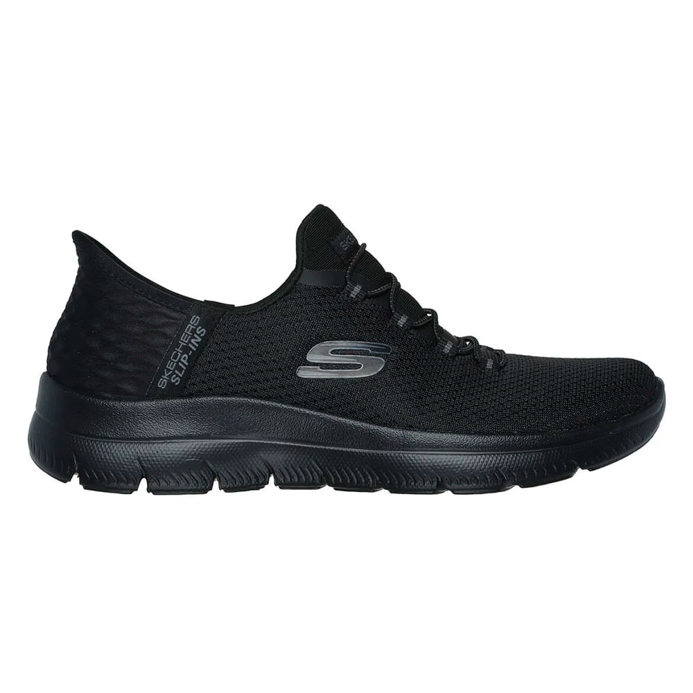 Zapato deportivo casual Skechers Summits negro para mujer