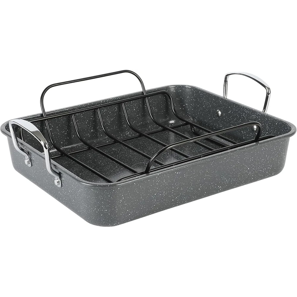 Asador de acero al carbono con estante