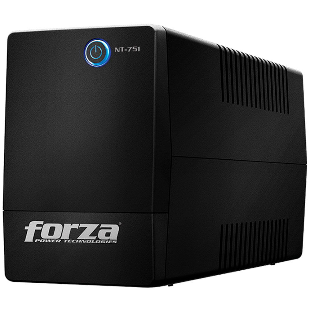 Regulador de voltaje Forza 750 Voltios / 375 Watts 6 tomas certificados NEMA 5-15R + 2 puertos RJ45