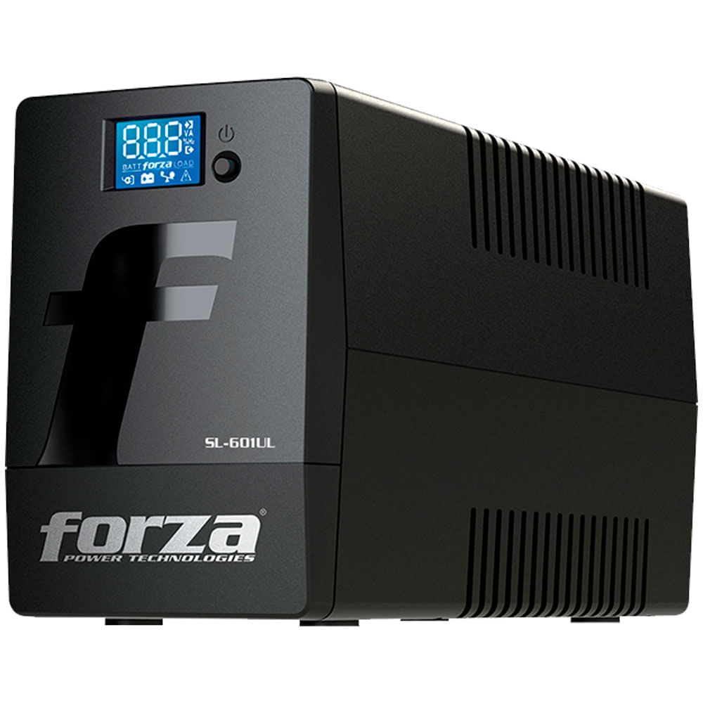 Regulador de voltaje Forza smart 600Voltios/ 360Watts 6 tomas certificados NEMA 5-15R + 2 puertos RJ45 + 1 USB-B