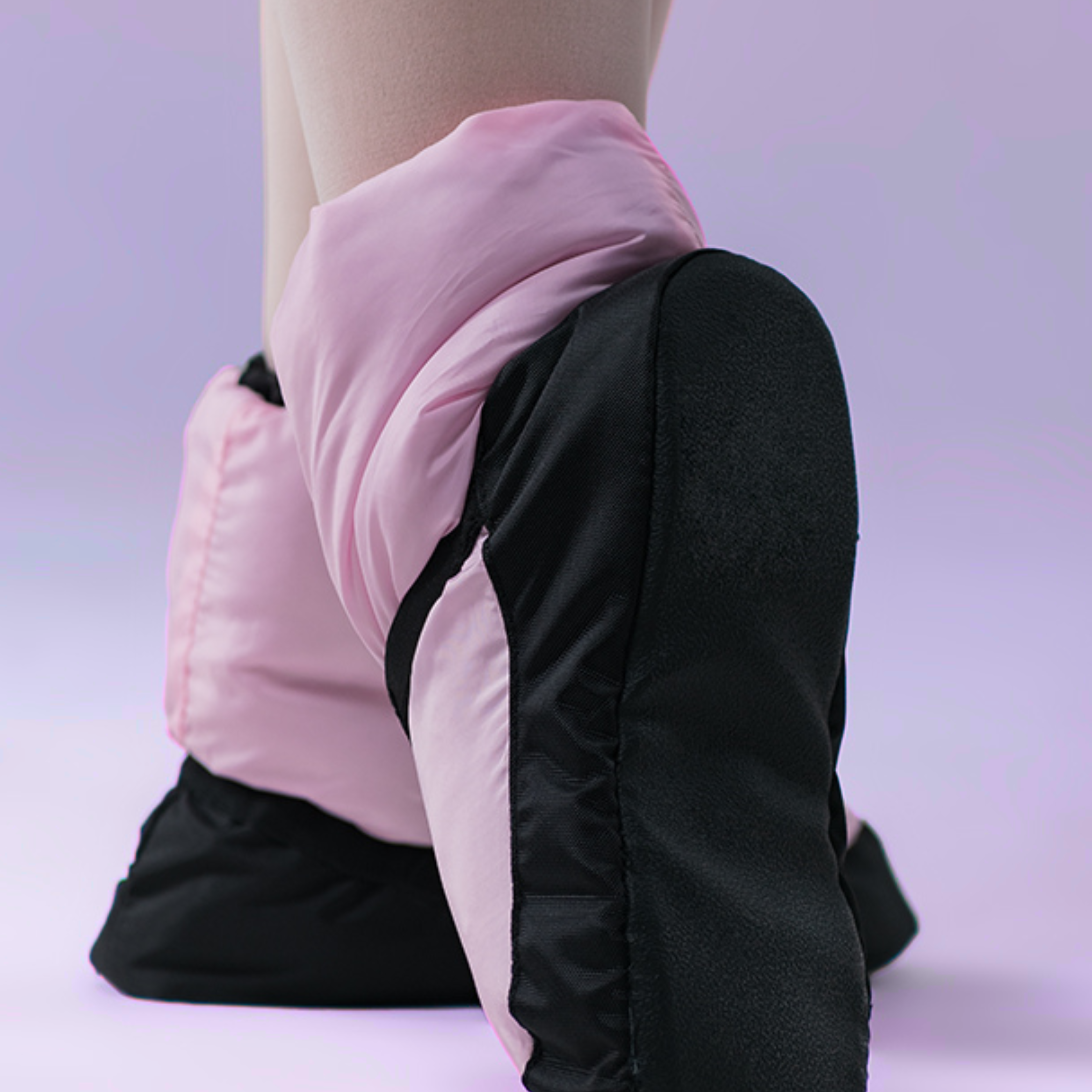 Botas para ballet rosas con suela negra