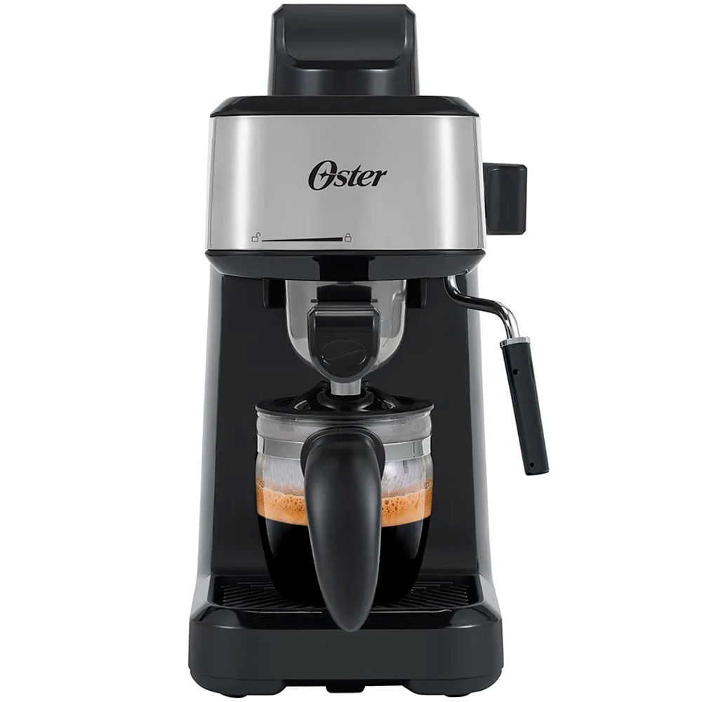 Cafetera de vapor para espresso y cappuccino Oster 4 tazas