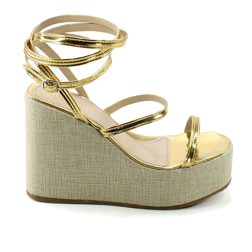 Plataforma Sunray  color dorado para mujer