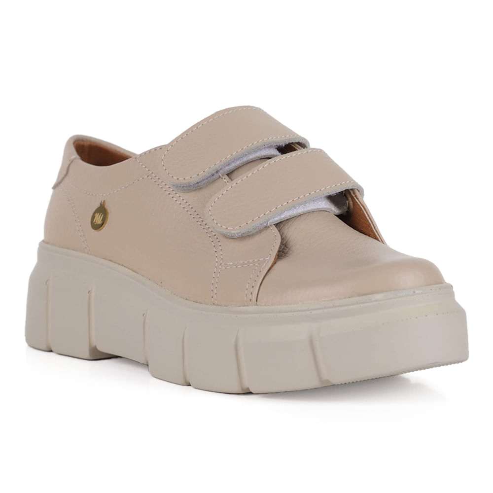 Zapatos con plataforma color beige para mujer