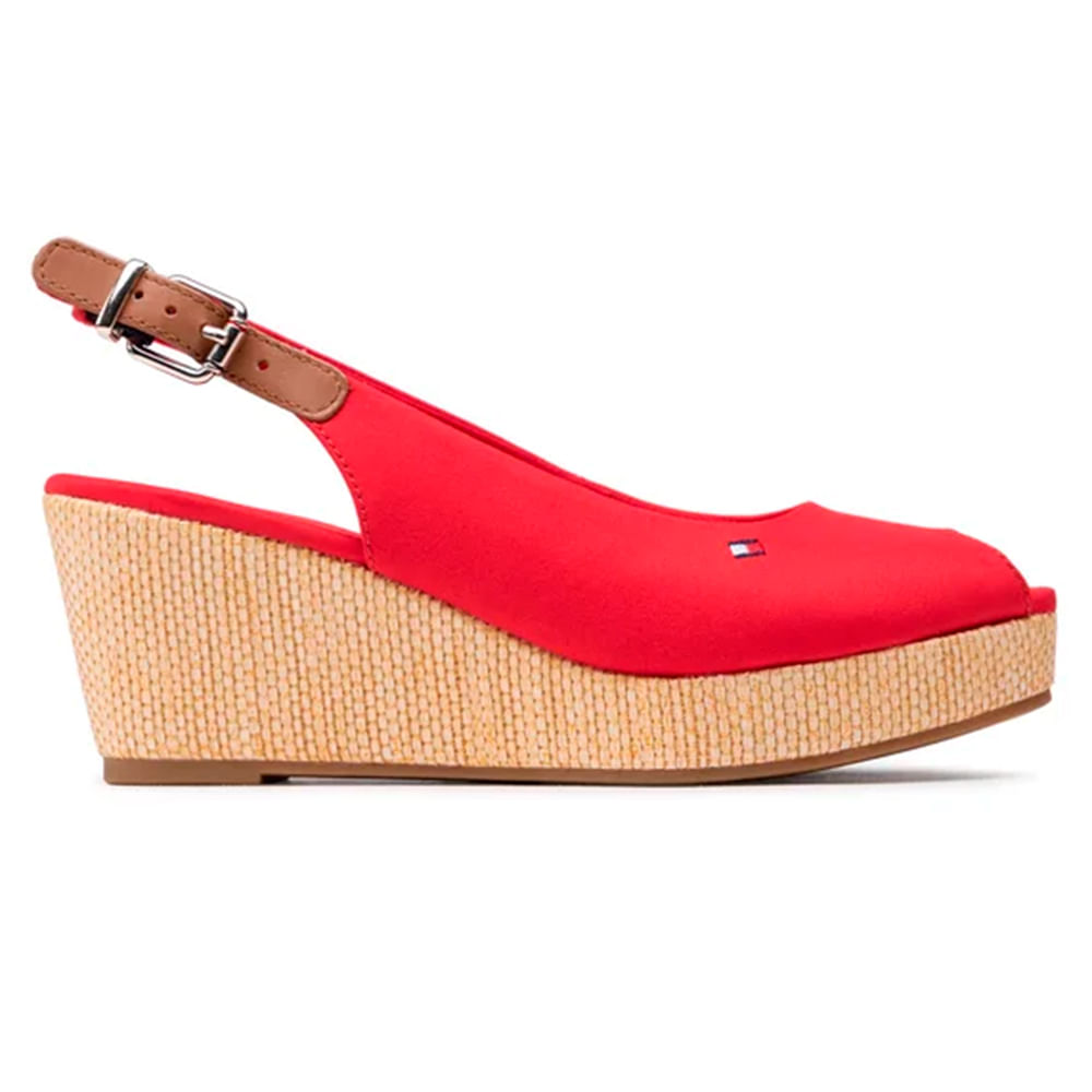 Sandalia casual Tommy Hilfiger Elba color rojo para mujer