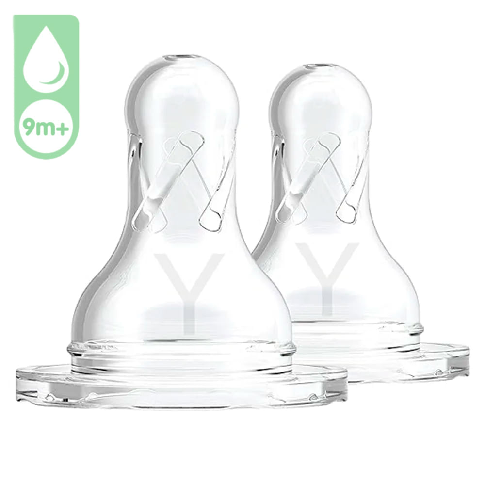 Set de 2 biberones flujo rápido Natural Flow 9M+