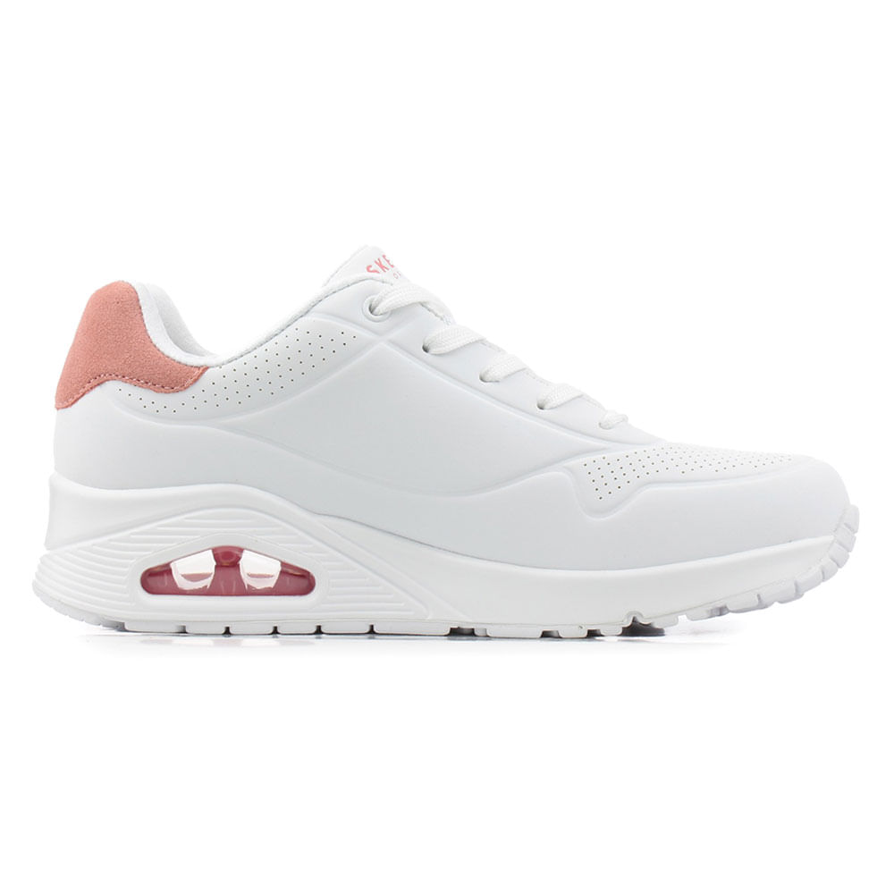 Zapato deportivo casual Skechers color blanco para mujer