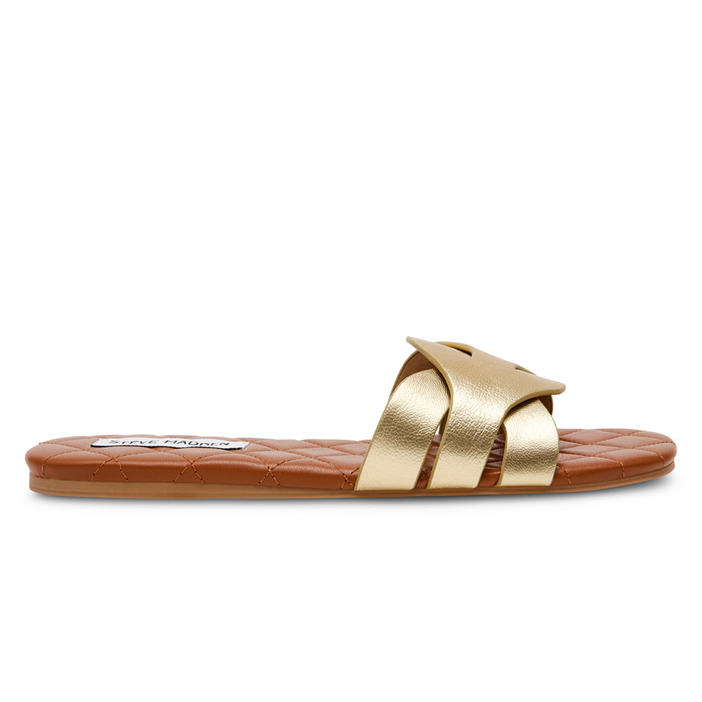 Sandalia casual Steve Madden color dorado para mujer