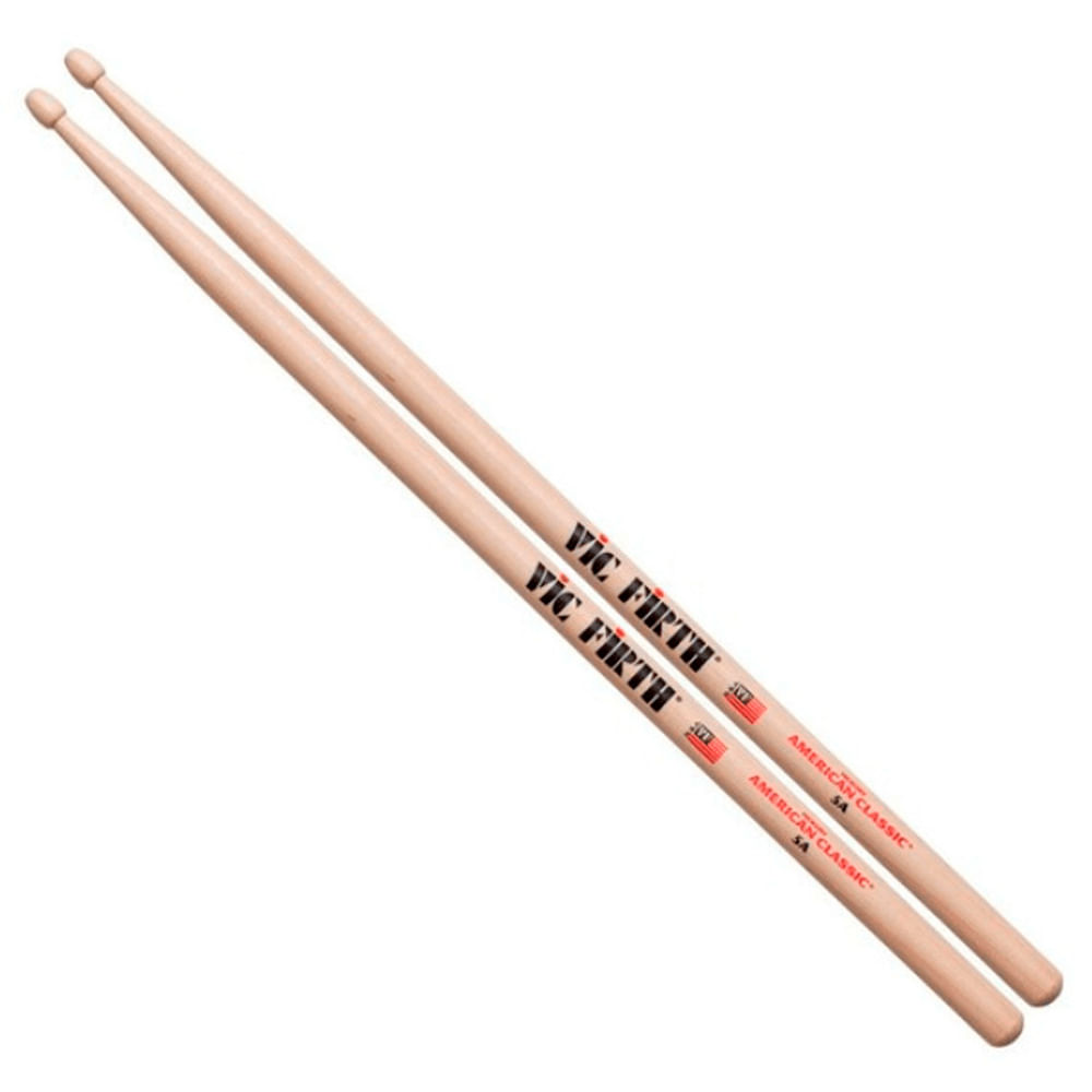 Set baquetas punta de madera  Vic Firth 5A