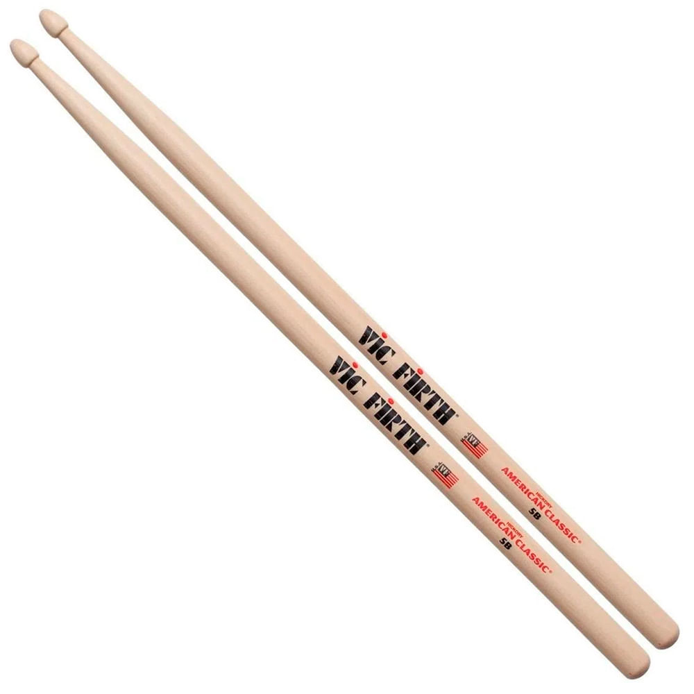 Set baquetas punta de madera  Vic Firth 5B