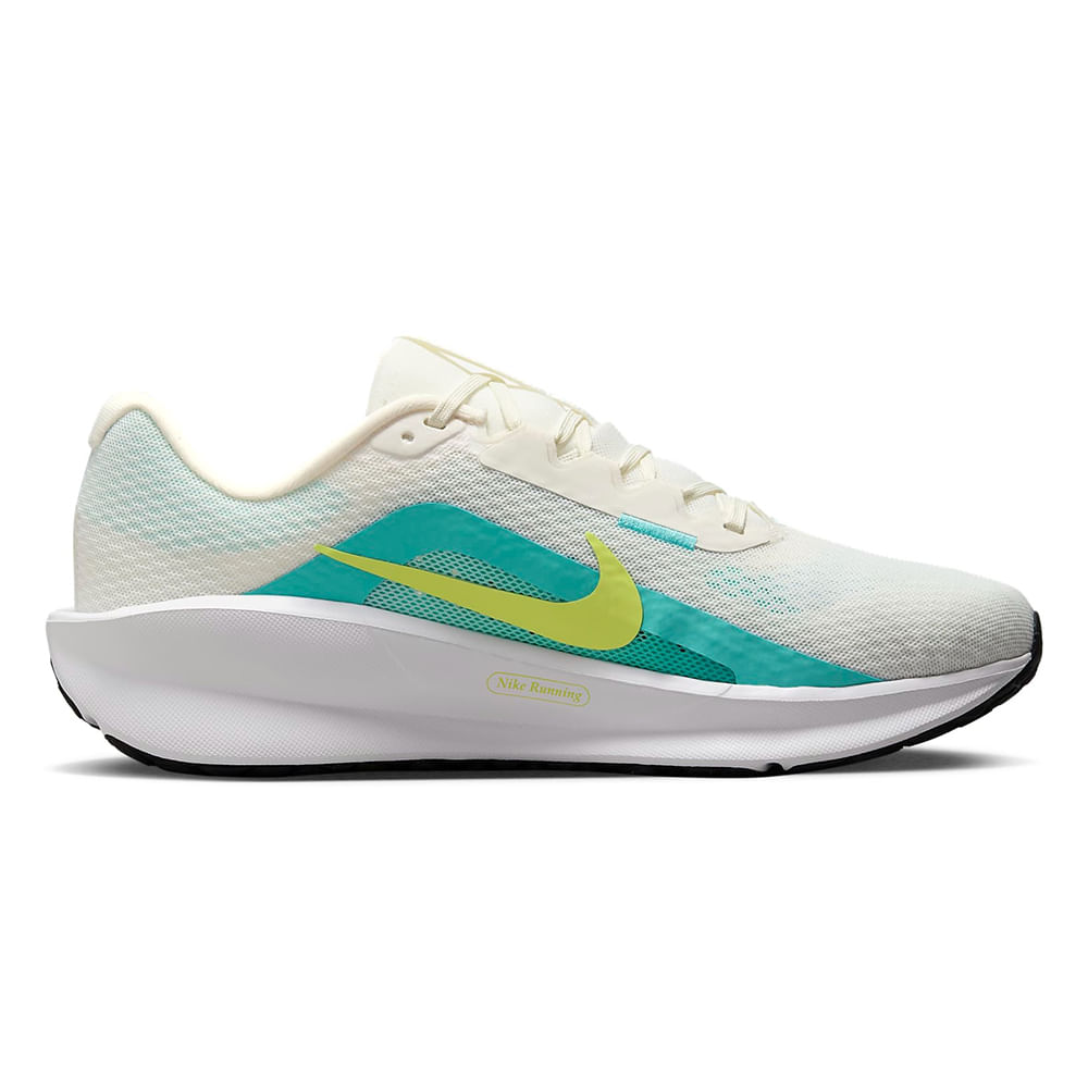 Zapato deportivo Nike Downshifter 13 blanco/aqua/amarillo para hombre