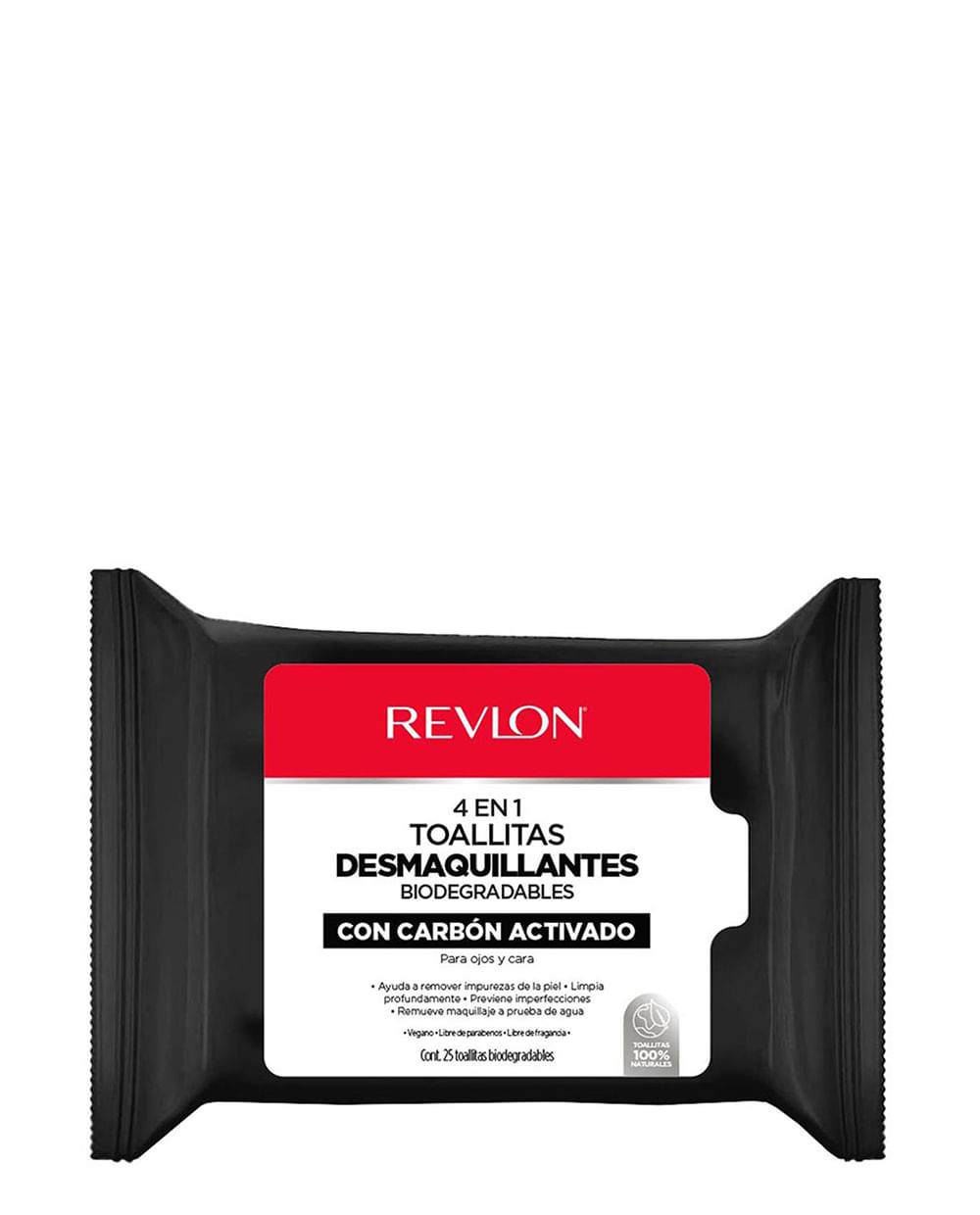 Toallitas Desmaquillantes Carbón Activado 25 Unidades
