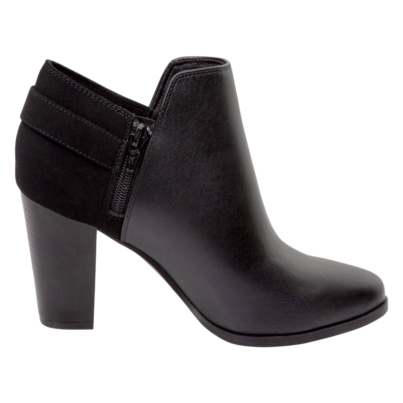 Botines con Tacon Stacey Buckle negro para mujer