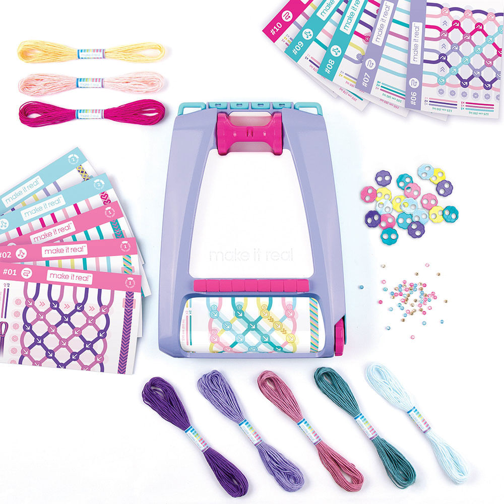 Make it Real Kit Tejedora par Pulseras de Amistad Incluye 100 Piezas